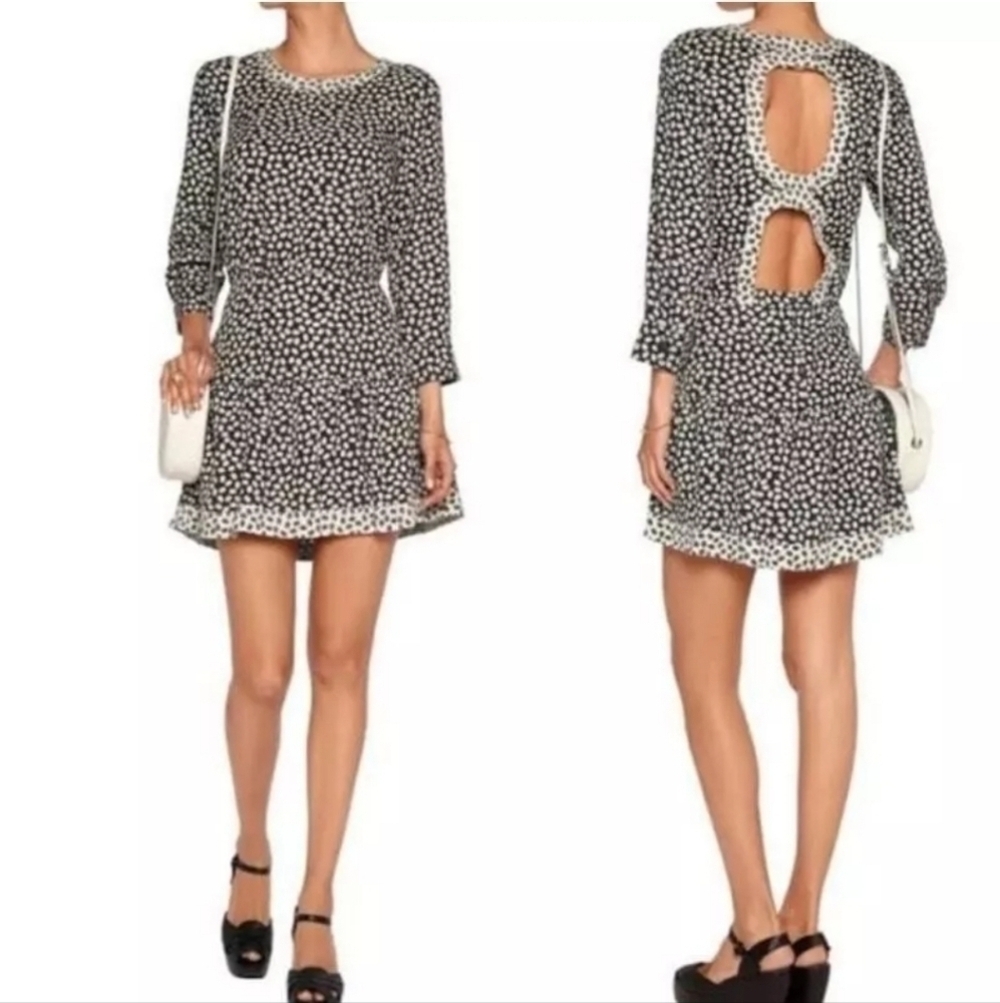 Current/Elliott Gray and White Mini Dress 0